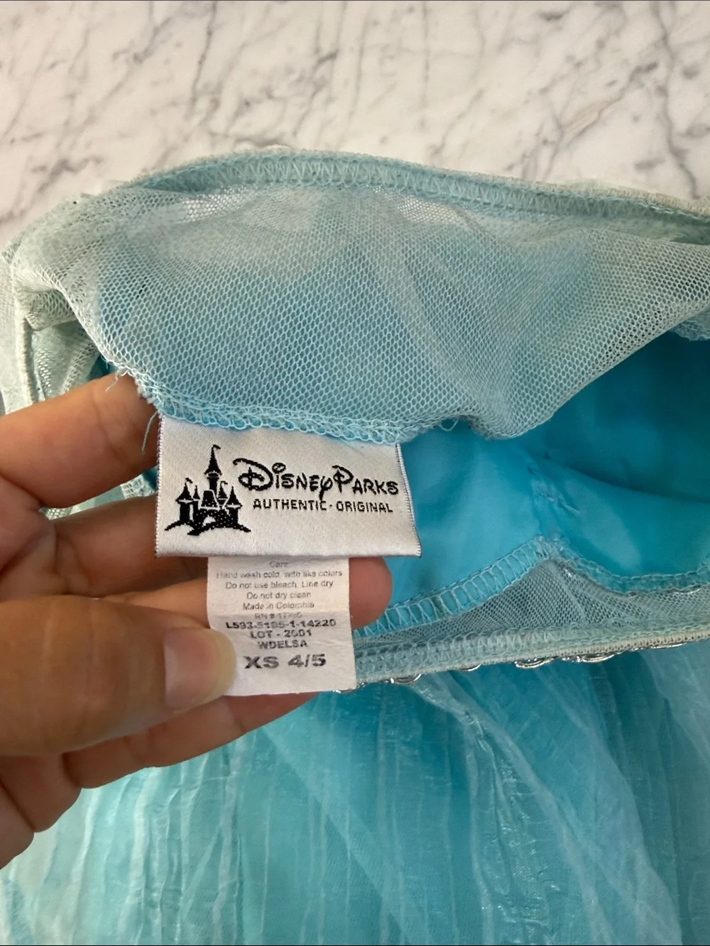 Disney Store VTG Frozen Elsa Princess Tulle Costume Dress Sz 4/5T
